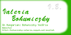 valeria bohuniczky business card
