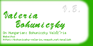 valeria bohuniczky business card